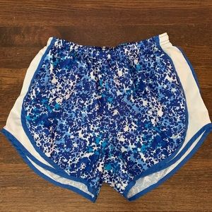 EUC blue and white Nike tempo shorts